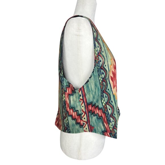 Faz N Denz Womens Southwestern Vest Skirt Set‎ Large Made in USA Cotton Aztec - Picture 9 of 14
